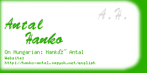 antal hanko business card